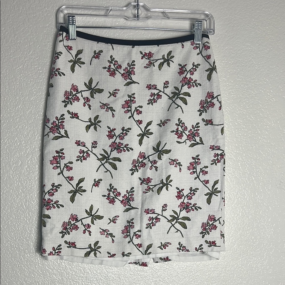 Floral White Skirt